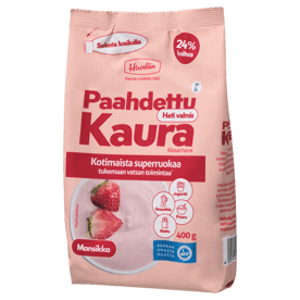 Hirvelän Paahdettu Kaura Mansikka 400 g