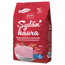 Hirvelän Sydänkaura Mansikka 450 g