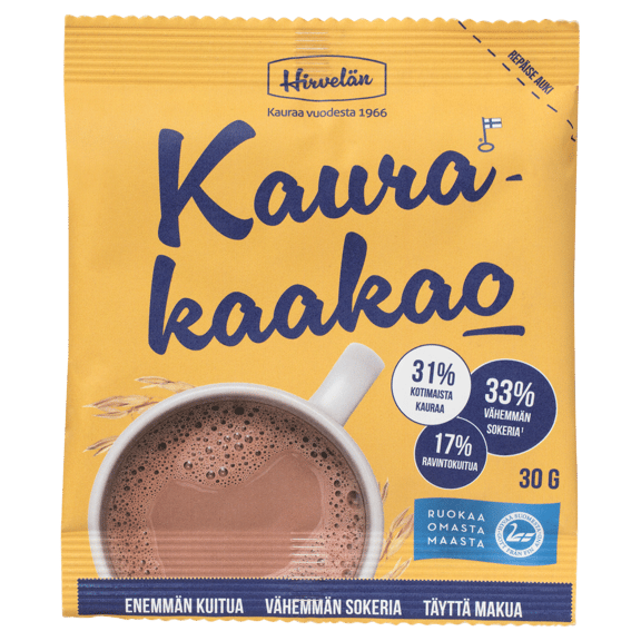 Hirvelän Kaurakaakao 30g