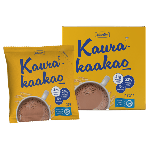 Hirvelän Kaurakaakao 30g x 10