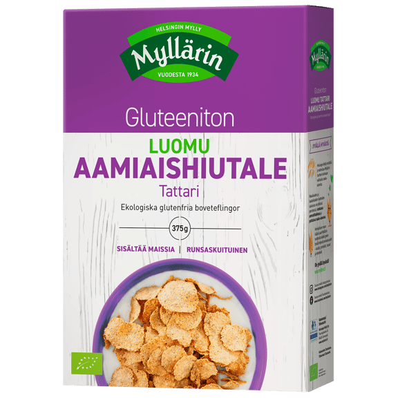 Myllärin Gluteeniton Luomu Tattari Aamiaishiutale 375 g