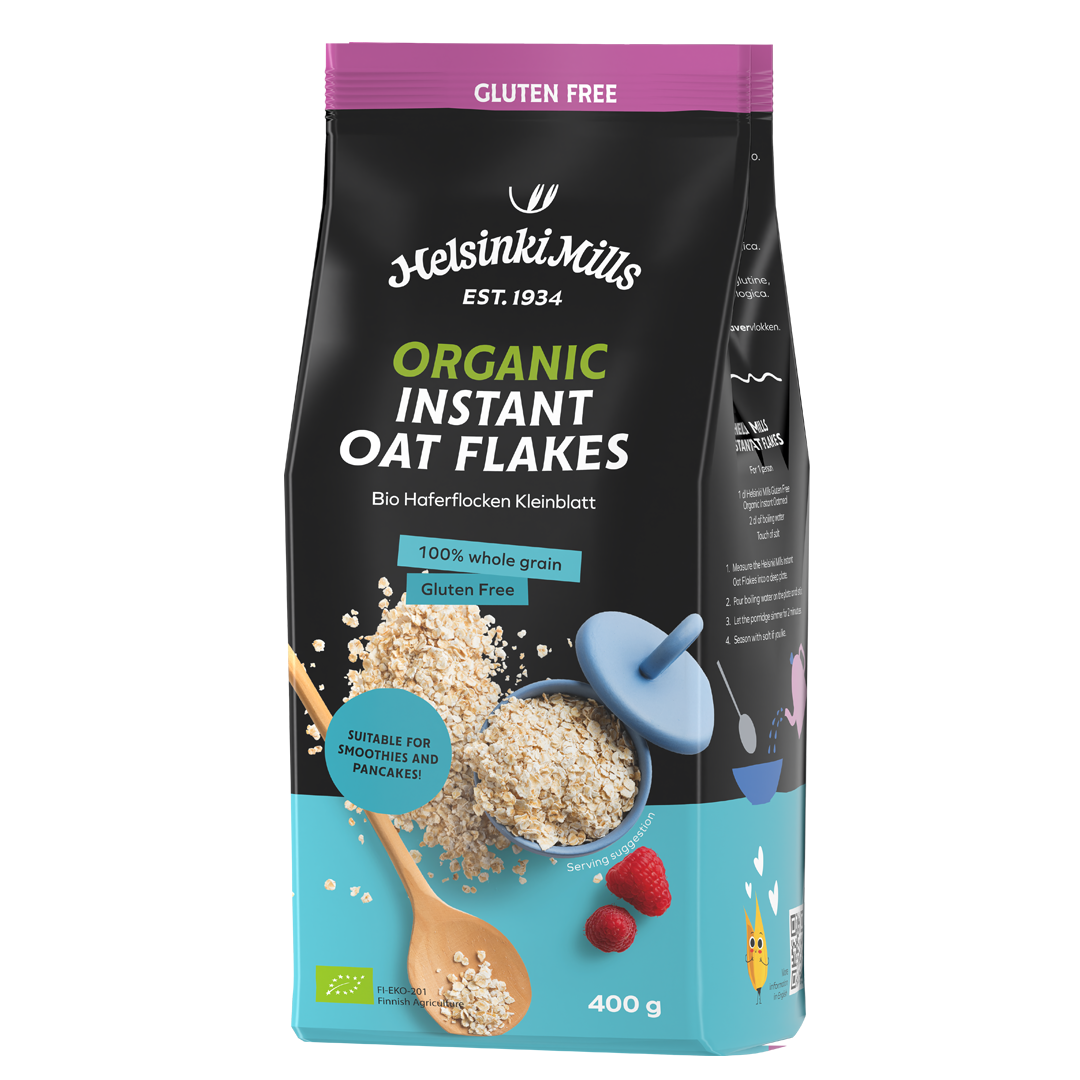 Helsinki Mills GF Organic Instant Oat Flakes 6x400g | Helsinki Mills