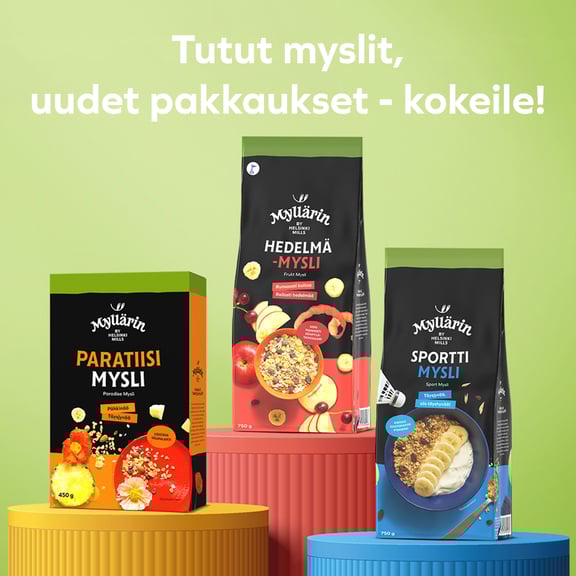 Etusivun nosto 1 rivi myslit ovat uudistuneet