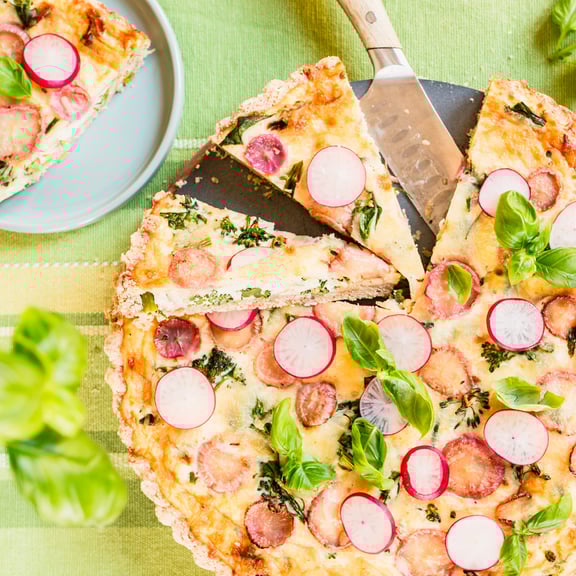 Gluteeniton Keväinen Kasvisquiche