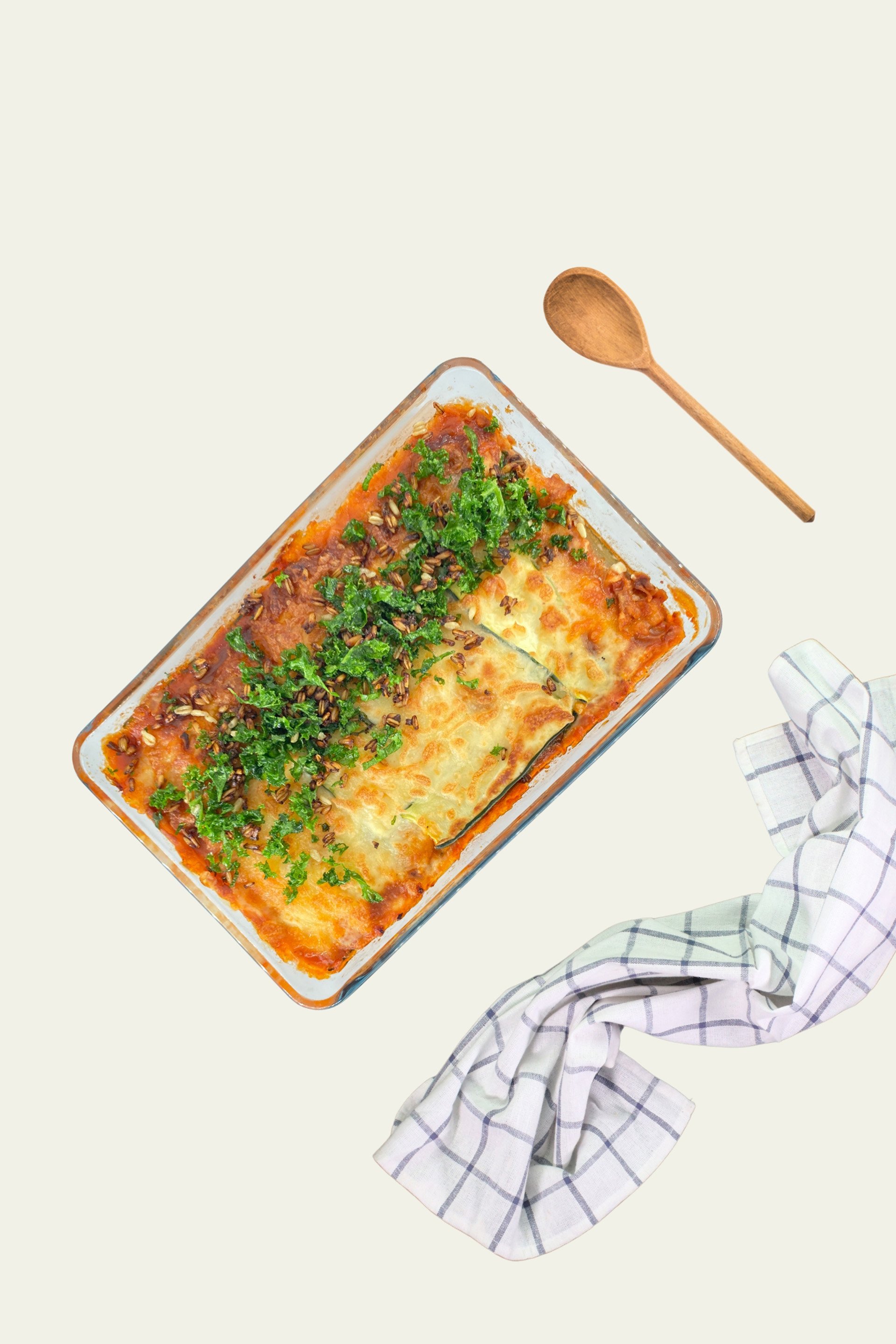 Kaura-kesäkurpitsa­lasagne